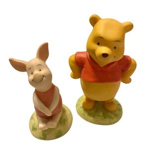Disney Winnie the Pooh and Piglet Porcelain Figurine Lot